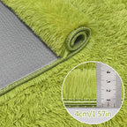 Green Runner Rug for Bedroom Green 2x5ft Fluffy Area Rug Bedside Runner Rug for - Image 5