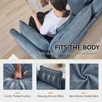 113'' V Shaped Cloud Sectional Sofa, Oversized Deep Seat Couches - Image 4