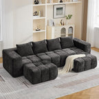 119" Boneless U-Shaped Sofa Couch by CACFTII