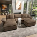 HERA'S HOUSE 124" Modular Sectional Sofa, Oversized U Shaped Couches by HERASHOUSE