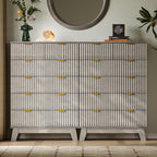 BORNOON 46" Tall Dresser for Bedroom, 6-Drawer Fluted Chest of Drawers - Image 7