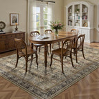 6x9 Area Rugs - Washable Vintage Retro Living Room Rug, Soft Ultra Thin Non - Image 4