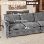 JUMMICO 118.9" Modular Sectional Cloud Couch 3-Seat Sofa Set - Image 6