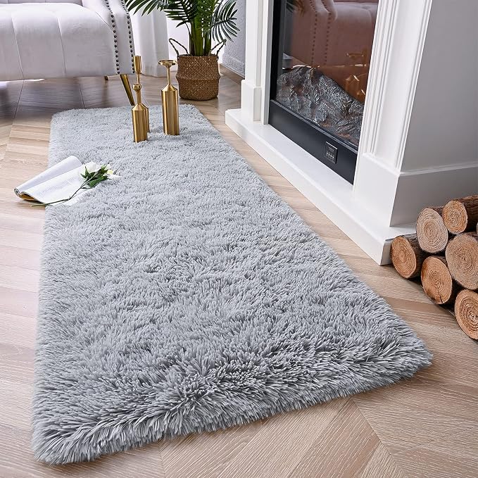 Chicrug Soft Runner Rugs for Bedroom Living Room Plush Fluffy Rug 3x10 | Shag - Image 2