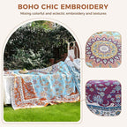 LUTBM Boho Throw Blanket for Bed Cotton Summer Blankets for Bedroom Living Room - Image 3