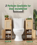 Akxomel Rattan Small Bathroom Cabinet - Image 4