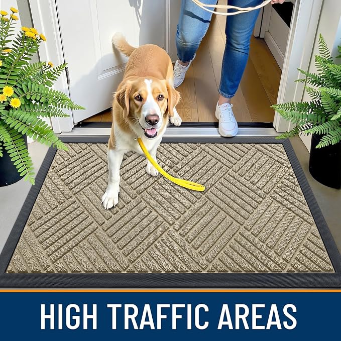 OLANLY Front Door Mat Outside Entrance 47x32, Waterproof Heavy-Duty Doormat | - Image 6