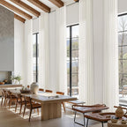 Ivory White Linen 144 Inch Curtains - Image 7