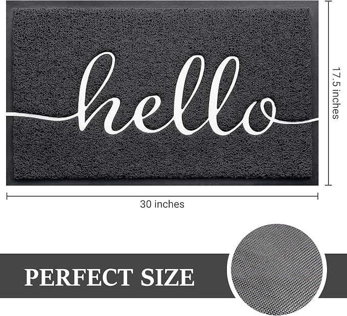 Door Mat Welcome Mat Floor Mat for Entryway, High Traffic Areas | Low Profile - Image 2