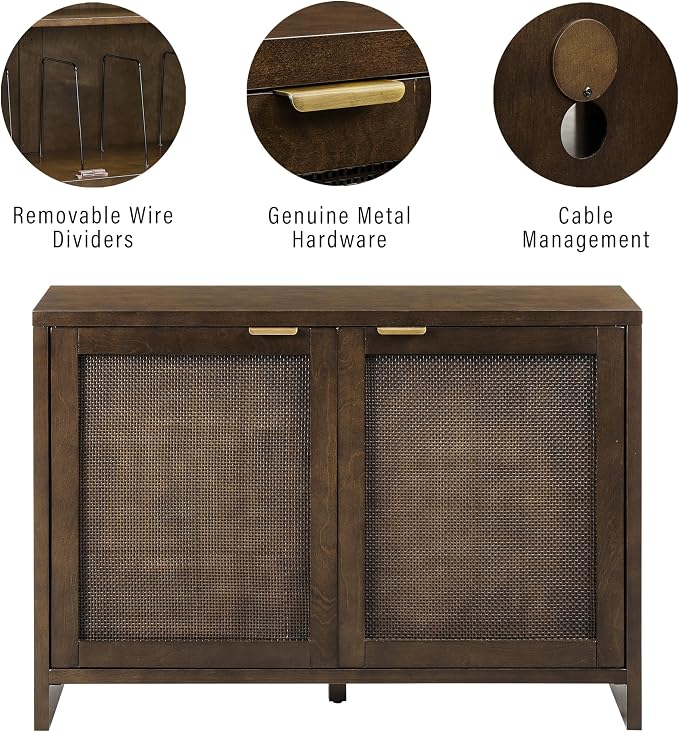 Crosley Furniture Kenji Media Console, Record Player Stand - Image 4
