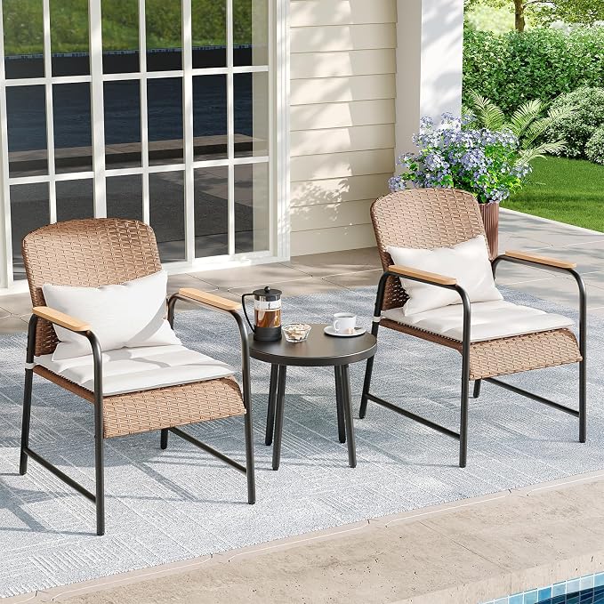 Jing's Villa 3-Piece Outdoor Bistro Set - Image 2