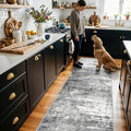 Washable 2X10 Kitchen Area Rug: Entryway Abstract Rug Runner Soft Bedroom by HYHAOYUNLAI