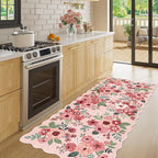 DUKINO 2x5 Washable Runner Rug, Floral Non Slip Rug - Image 3