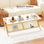 Bamworld Rattan Coffee Table Mid-Century Modern Coffee Table BambooTable - Image 3