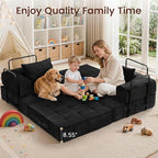 Korser Folding Convertible Sofa Bed, Corduroy Upholstered Boneless Couch - Image 5
