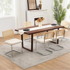 Zesthouse Natural Rattan Dining Chairs Set of 6, Mid Century Cane Dining Room by Zesthouse