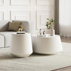 19.68" Round Marble End Table, Modern Cup Shaped Side Table - Image 4