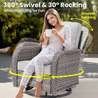 ovios 7 Pieces Patio Furniture Set, Outdoor Wicker Sofa Couch - Image 4
