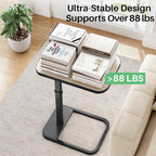 Driftwood Grey TV Tray Table, Adjustable Height & Rounded Metal Corners - Image 7