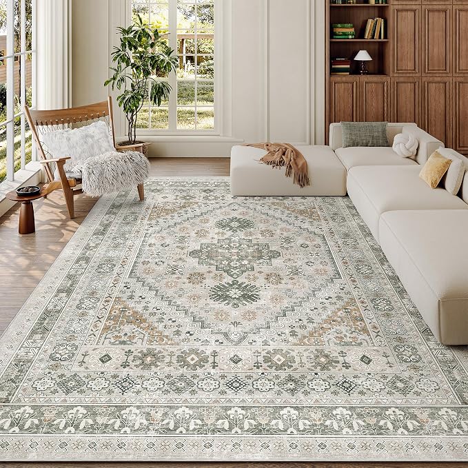 6x9 Area Rugs for Living Room, Large Washable Rug, Dining Room, Low Pile - Image 4