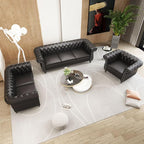QHITTY 3 Piece Living Room Set, Sectional Chesterfield Sofa Chair Contemporary - Image 7