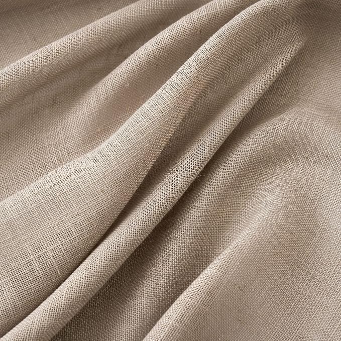 MIULEE Taupe Linen Curtains 52x108 Inch Long - Image 4
