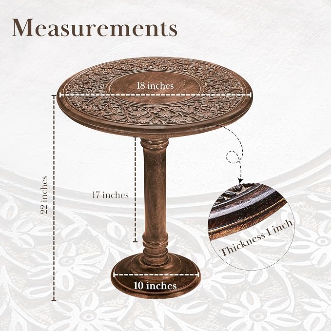 Wooden End Table for Living Room - Image 3