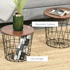 HOMCOM End Tables Set of 2, Nesting Tables - Image 5