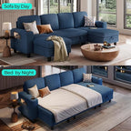LINSY HOME Sectional Sleeper Sofa Pull Out Couches - Image 3