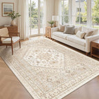 7x9 Area Rugs for Living Room, Large Washable Rug, Dining Room, Low Pile - Image 4