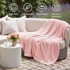 Bedsure Soft Twin Blanket for Bed Decor Gifts Coral Pink 60"x80" | Birthday - Image 5