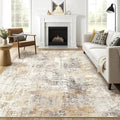 LOONGRUG 7x9 Area Rug Washable Large Neutral Modern Living Room Rugs | Abstract by LOONGRUG