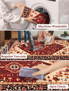 SERISSA 2'6"x8' Washable Non Slip Boho Runner Rug - Image 3