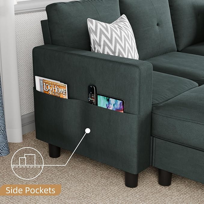 JAMFLY Convertible L-Shaped Sectional Sofa - Image 5