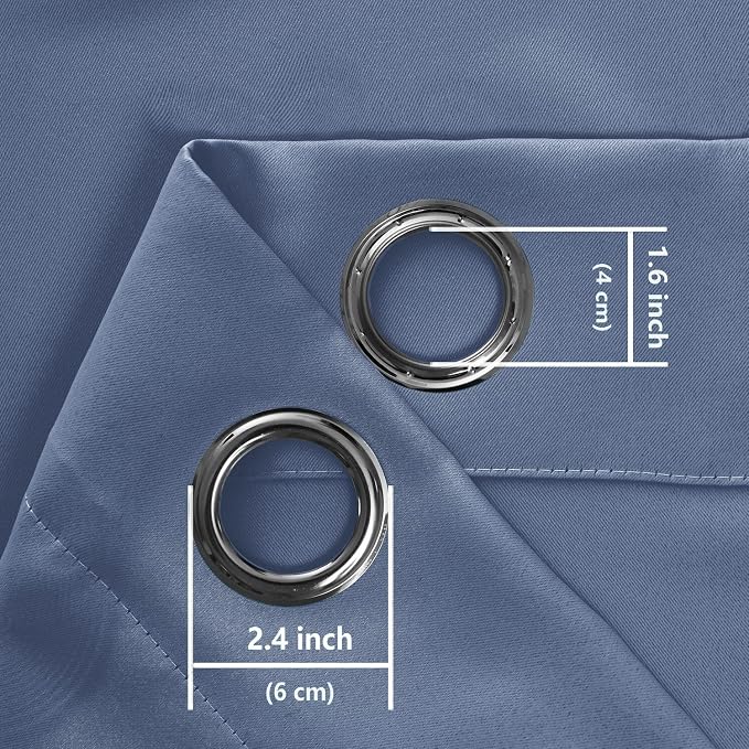 Grommet Blackout Curtains for Bedroom, 70 x 63 Inches, Window Drapes, Living - Image 9