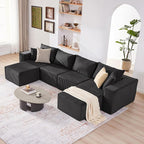 Weture 135.4" Cloud Couch Sectional, Modular Sectional Sofa - Image 4