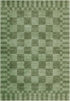 GarveeHome Moss Green Checkered Rug 6x9 Area Rugs Living Room Washable Rug | - Image 5