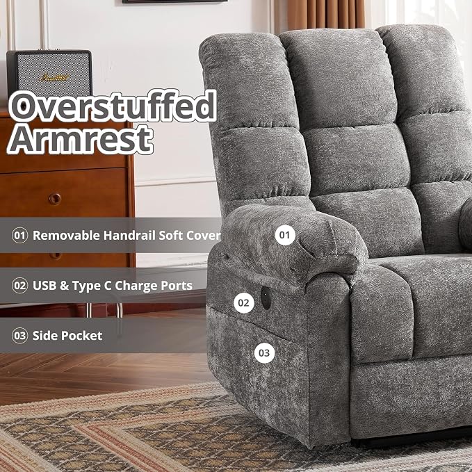 Oversized Power Lift Recliner Chair - Image 7