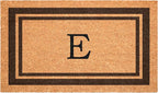 Calloway Mills 152982436E Brown Border 24" x 36" Monogram Doormat by Callowaymills