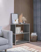 32-Inch 2-Tier Metal Bookcase, Open Shelf Storage Organizer - Image 7