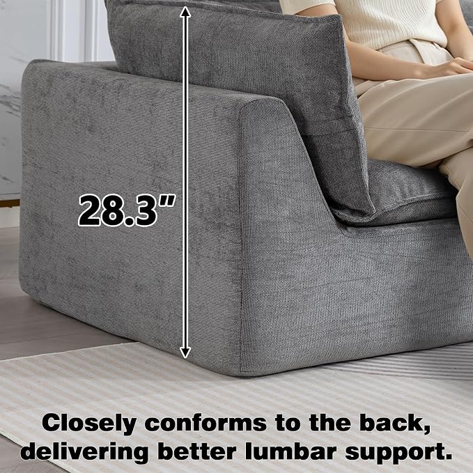 Boneless Couch Sectional Cloud Couch 102.3'' Oversized Modular Sectional Sofa - Image 4
