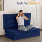 MAXYOYO 6" Folding Sofa Bed for Floor, Tufted Tri-Fold Floor Mattress - Image 4
