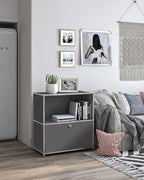 32.5-Inch Flip-Top Side Table & Buffet Cabinet - Image 2