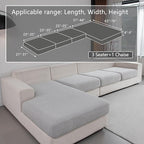 OHSIO Couch Cushion Covers for Sectional Sofa, Stretch Soft Sofa Slipcovers - Image 2