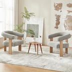 VKNOW Accent Chair Living Room Chairs Set of 2, Modern Upholstered Arm Chair - Image 4