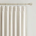 Vision Home Natural Pinch Pleated Full Blackout Curtains Linen Blended Room - Image 8