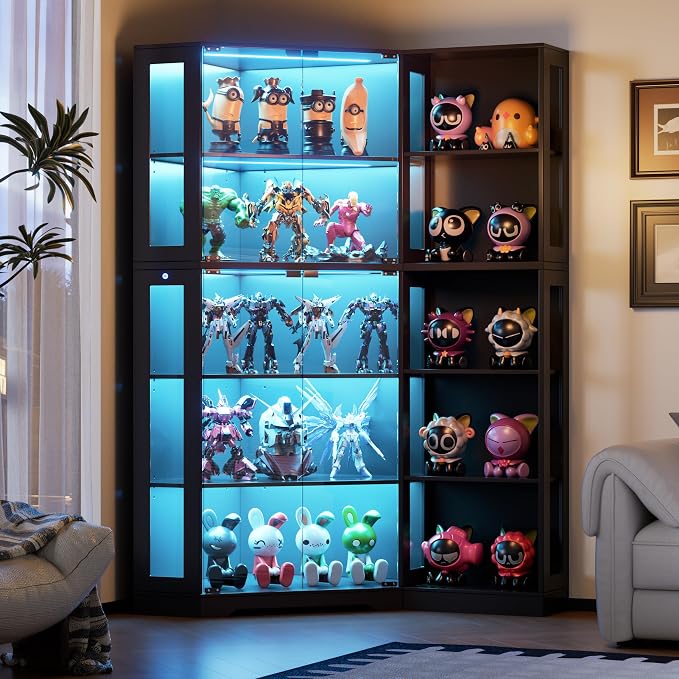 PAKASEPT Corner Display Curio Cabinet by PAKASEPT