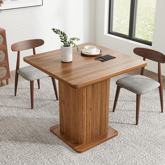 Small Square Dining Table for 2-4, 31.5 Inch Farmhouse Kitchen Table - Image 3