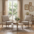 DUHOME Linen Fabric Spindle Accent Chairs Set of 2, Spool Chairs by DuhomeElegantLifestyle