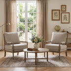 DUHOME Linen Fabric Spindle Accent Chair - Image 3